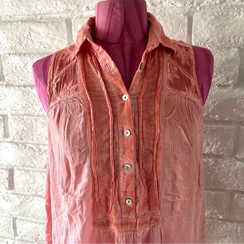Free People Sleeveless Top Salmon Pink Size XS - Picture 8 of 8